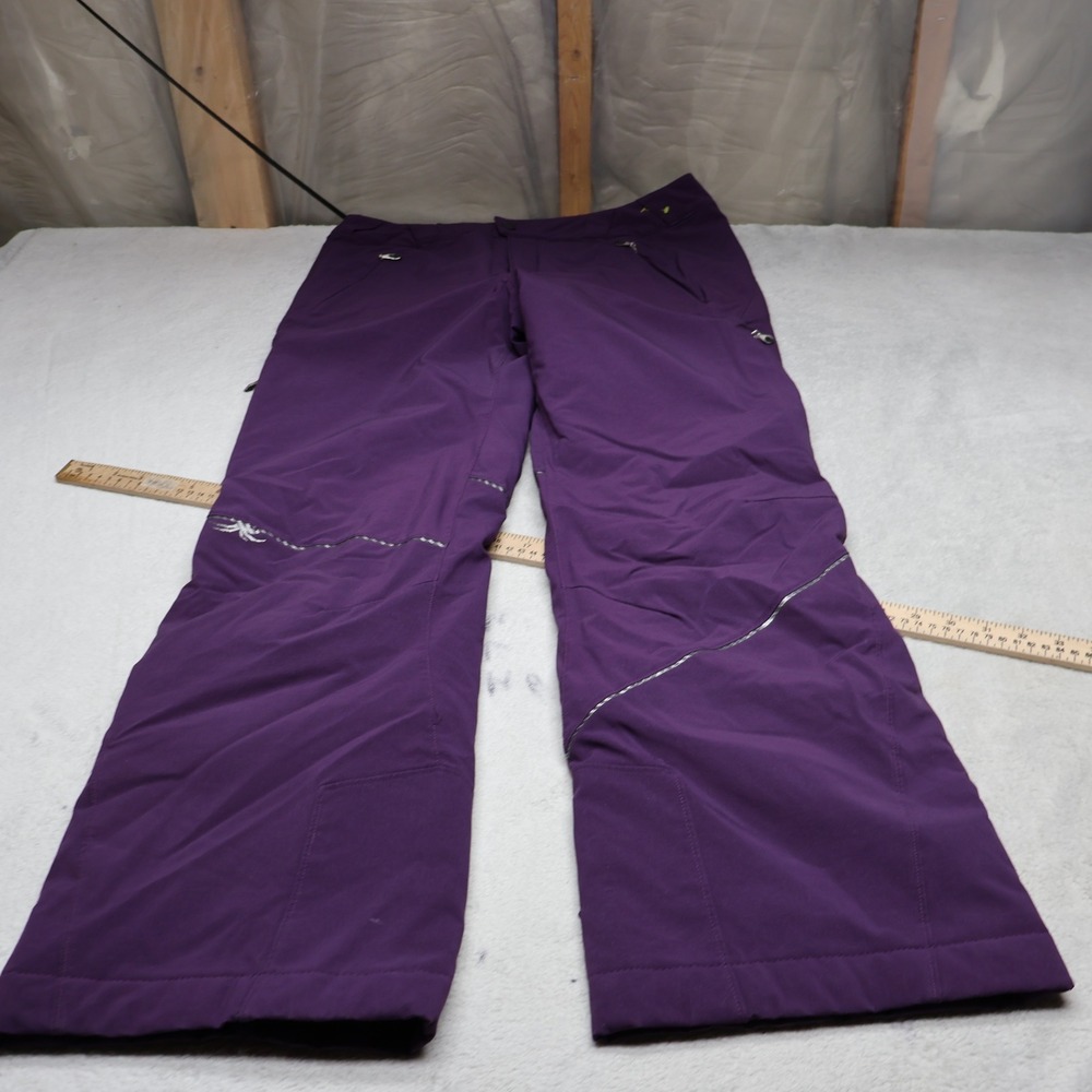 Spyder Ski‎ Pants Women 12 Purple Insulated Waterproof Performance Winter 33x34